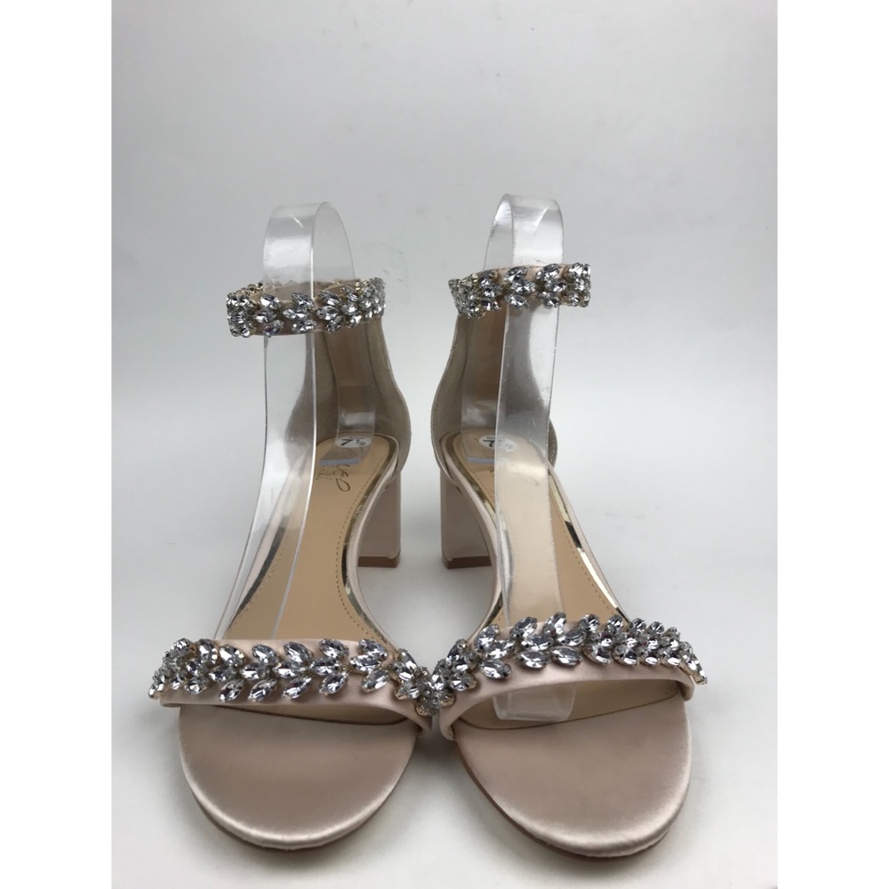 Jewel Badgley Mischka Satin Rhinestone Block Heel - Picture 4 of 8